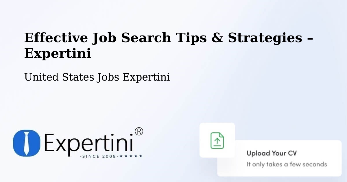 Job Search Tips & Strategies for Job Seekers – Pearson - Pearson, United States Jobs Expertini